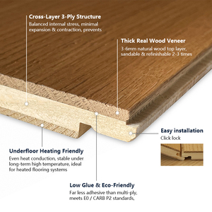 Parquet en bois d'ingénierie à clipser de 20 mm, en chêne européen, peint à la main en trois couches, antimicrobien, qualité ABC, conforme RoHS, avec finition WineCellar - Product Image 3