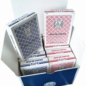 JP062 Custom Gedrukt Tunesië Speelkaarten Groothandel Originele Rami Jeux De Cartes Dubbele Kroon Poker Kaarten