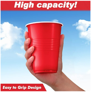 Personnalisation en gros d'usine 16 oz gobelets rouges en <span class=keywords><strong>plastique</strong></span> jetables pour la fête - Product Image 5