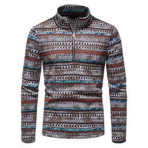 Hiver Custom Teens New Boys Long Sleeved Men's Patterned Jacquard Knitwear Casual Pullover Men's Sweater - Product Image 2