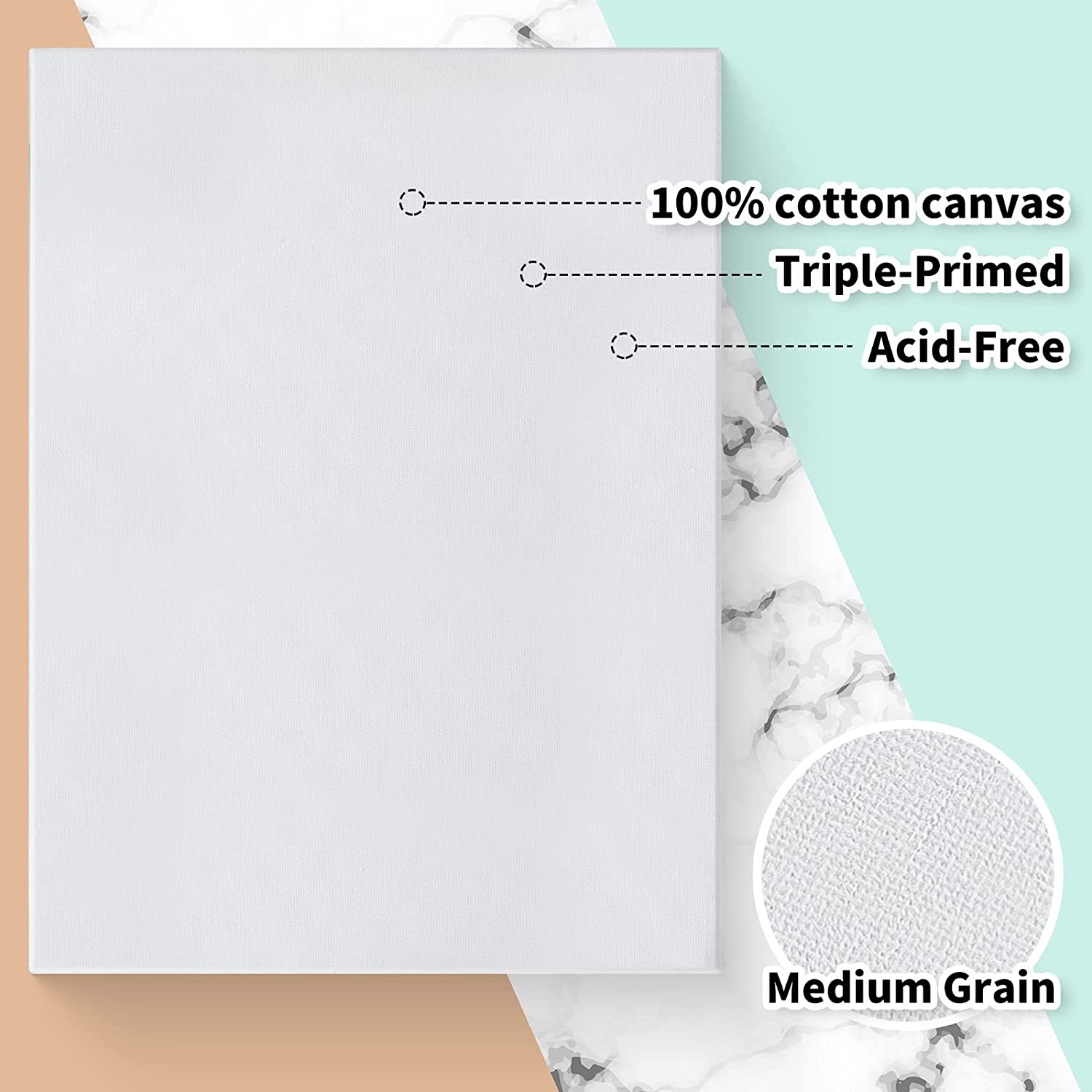 Frame with Pine Wood Blank Stretched Canvas Custom White for Painting Professional Art Painting Set