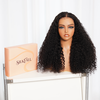 Perruque Lace Frontale en Cheveux Humains Bouclés Péruviens Bruts Non Traités SilkFall Original pour Femmes