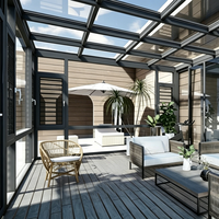 Verrière en verre sur mesure avec design intérieur professionnel, véranda de luxe pour villas et projets résidentiels