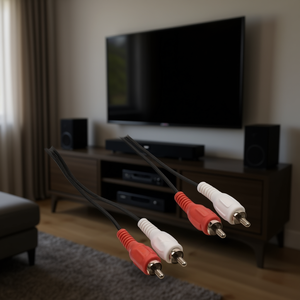 สายสัญญาณเสียงสเตอริโอ 2x RCA ชาย ต่อ 2x RCA ชาย ยาว 3 เมตร สีดำ - Product Image 2