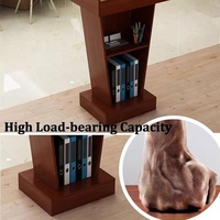 Atril de Madera Moderno con Esquinas Redondeadas Natural Breeze Clear, Podio Portátil para Iglesia, Púlpito, Atril para Conferencias de Profesores en el Campus