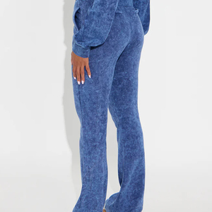 Survêtements streetwear pour femmes en coton biologique de haute qualité, épais, délavés à l'acide, fermeture éclair intégrale, couleur unie, écologiques, longueur intégrale - Product Image 6