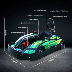 Go Karts Eléctricos de 2000W para Adultos, 45km/h, Drift Gocart, Batería de Litio Ferrofosfato, Motor sin Escobillas de Tracción Media, <span class=keywords><strong>Karting</strong></span> para Adolescentes - Product Image 3