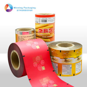 Rollo de embalaje de producto pequeño sin recubrimiento, películas con acabado de aperitivos, bolsita de laminación, diseño de grado Mylar personalizado para alimentos - Product Image 1