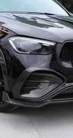 RUNDE 2024+ Mercedes-Benz GLE450/GLE63 SUV Coupé Style B, garnitures de pare-chocs avant en fibre de carbone avec aérations, installation par ruban adhésif 3M