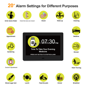 Horloge de démence, réveil, horloge murale d'affichage de 7 "avec jour date mois année alarmes de bureau <span class=keywords><strong>pour</strong></span> la démence <span class=keywords><strong>Alzheimer</strong></span> déficient - Product Image 5