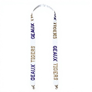 CRYSTAL CRAFT Vintage Eco-Friendly Beaded Hook <b>Strap</b> with White Gold Purple Text Design Handbag Accessory - Product Image 1