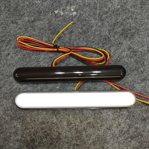 ไฟ LED แบบแท่งยาว สีดำ สำหรับวิ่งกลางวัน 12V 24V ไฟเบรกสำหรับรถบรรทุก รถจักรยานยนต์ ไฟเตือนความปลอดภัยด้านหลัง อะไหล่ตกแต่ง - Product Image 4