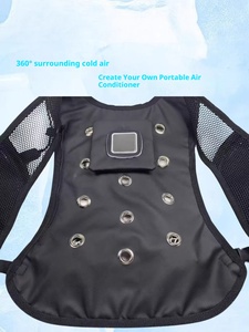 Gilet in poliestere sottile con doppia ventola di raffreddamento a semiconduttore per sport all'aperto, campeggio, alpinismo, cantiere - Product Image 3