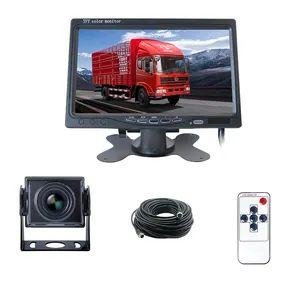 Monitor automotivo 7 polegadas, monitor para carro tft lcd digital, câmera traseira, kit 1080p ahd, visão noturna para caminhão, ônibus