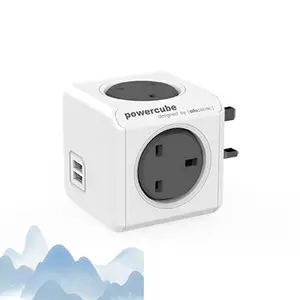 Newly Design TYPE G UK Hongkong Hot selling allocacoc power strip cube socket for Office Supplies Travel Dorm Room Essentials