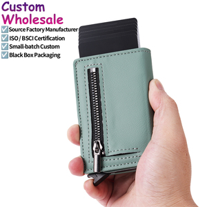 Casekey CA03 Trifold <b>for</b> Smart <b>Wallet</b> Genuine Leather <b>RFID</b> Blocking Magnetic Cardholder with Napa Pattern <b>for</b> 5-7 Cards <b>Men</b> - Product Image 1