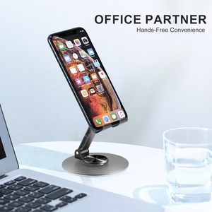 360 Degrees Rotating Portable <b>Phone</b> Holder Adjustable Foldable Cell <b>Phone</b> <b>Stand</b> Steel <b>Phone</b> Accessory <b>for</b> Desk - Product Image 4