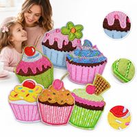 Patchs brodés thermocollants et à coudre en vrac, motifs cupcakes, desserts, glaçages, cerises et vermicelles, style Kawaii mignon
