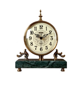 6911A-1 Metal Decorative <strong>Table</strong> <strong>Top</strong> Timing <strong>Clock</strong> Home Decorations Living Room Metal Antique <strong>Clock</strong> - Product Image 2