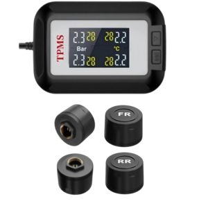 Bluetooth Tpms 車用リアルタイムモニタリングモバイルアプリ付き できない プログラミングクイックマッチデュアルディスプレイタイヤ空気圧センサー - Product Image 1