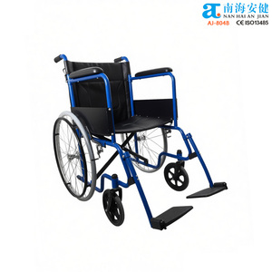 AJ-804B Silla de Ruedas Autopropulsada con Ruedas de 24 Pulgadas, Silla de Ruedas para Rehabilitación con Reposapiés Abatible - Product Image 1