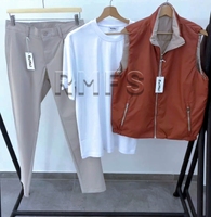 Gilet coupe-vent léger de luxe pour homme, réversible, personnalisable, sans manches, avec caractéristiques de gilet et de veste sans manches
