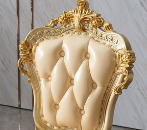European Dining <b>Table</b> and Chair Set Rectangle Marble Champagne Gold Modern Dinner <b>Table</b> Dining Room Hotel Restaurant - Product Image 4