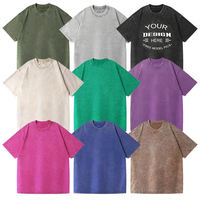 T-shirt vintage en coton lourd personnalisé pour homme, 200, 250, 300 g/m², broderie personnalisée, haute qualité