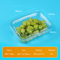 Emballage de coquilles de fruits Boîte en plastique PET transparent Fruits Tomate Raisin Fraise Punnet Conteneur pour fermes fraîches