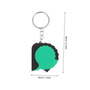 Mètre Ruban Promotionnel Portable Mini en Acier avec Porte-clés 1M, Mètre Ruban Cadeau Enveloppé de Caoutchouc PRT avec Logo Personnalisé - Product Image 2