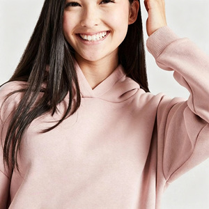Sweats à capuche de marque personnalisés pour filles Impression bouffante Motif Sport Rose Sport Sweat à capuche overhead pour filles - Product Image 6