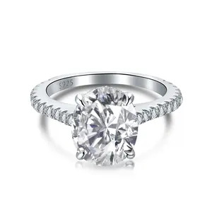 Dylam925高品質スターリングシルバーリング安い結婚式安価なモアッサナイト販売のための最も高価なダイヤモンドリング婚約