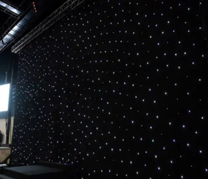 Full color Starry Sky Cloth Drape Background Stage Disco DJ Wedding RGB Star Led Light Curtain con DMX per la decorazione dello sfondo - Product Image 2