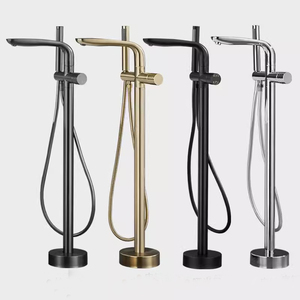 Phòng tắm Matte Đen tầng thường vụ bồn tắm vòi hoa sen vòi 360 Xoay Xoay vòi với ABS handshower tap Mixer tắm - Product Image 1
