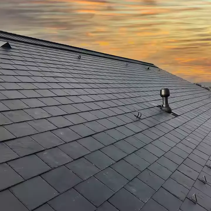 Werksverkauf Natürliche Schieferziegel Dachplatte schwarz 20 × 30 Schiefer Schindel-Dachziegel für Baumaterialien