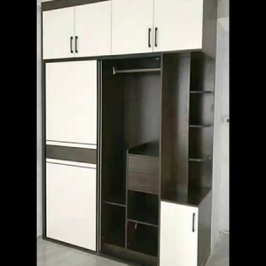 Modern Adjustable Eco-Friendly Bedroom Furniture Set with Mobile Door <b>Wardrobe</b> for Hotel & Villa Use - Product Image 1