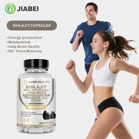 Capsules de Shilajit 100% Naturelles pour Adultes, Marque Propre OEM, Boost d'Énergie, Himalaya, Personnalisation d'Usine, Vente en Gros