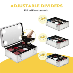 Valigia Trucco Professionale 4 in 1 con Specchio LED a 3 Colori, Trolley per Cosmetologia con 4 Chiavi - Product Image 5
