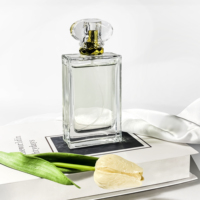 Flacons de parfum rectangulaires avec logo, emballage cosmétique pour produits de soin, boîte de 100 ml, flacon de parfum en verre vide avec vaporisateur