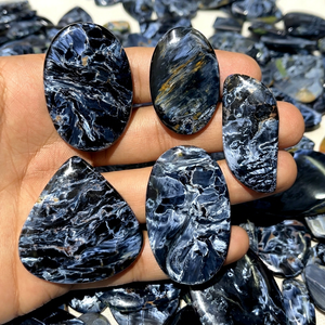 Pierre de Pietersite bleue naturelle authentique, cabochon de Pietersite de haute qualité pour la fabrication de bijoux et la lithothérapie - Product Image 3