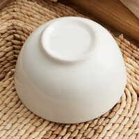 Bol en céramique blanche minimaliste moderne, bol à soupe en porcelaine pour hôtel, restaurant, maison, cuisine