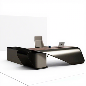 حديث فاخر مع كرسي خشبي محطة عمل للمدير أثاث مكتبي على الطراز الخشبي - Product Image 6