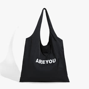 Sac à provisions en toile brodée recyclée écologique sac fourre-tout en toile de coton pour femmes sac d'épicerie d'étudiant pour l'extérieur - Product Image 4