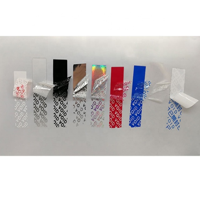 Custom High Residue Seals Warranty Hologram Security Labels PET Tamper Evident Void Stickers