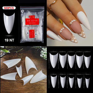 500 autocollants pour ongles français, couverture complète ou partielle, accessoires d'art des ongles artificiels pour manucure - Product Image 2