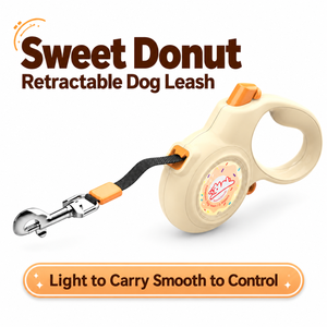 Laisse rétractable pour chien avec sangle plate réfléchissante de 3 m, poignée en forme de donut légère, laisse automatique pour animaux de compagnie pour la marche en plein air - Product Image 1