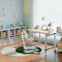 Bureau d'étude pour enfants réglable en hauteur haut de gamme (56-81 cm) |   Table d'apprentissage robuste pour enfants à double moteur, capacité 100 kg