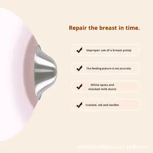 Protège-mamelons en argent à trois couches avec ions d'argent pour mamelons gercés, anti-frottement et apaisant - Product Image 4