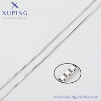 X001134913 Collier chaîne maille forçat XUPING en acier inoxydable 1,5 mm, couleur argent, bijoux minimalistes