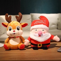 Peluche de Noël Longue et Douce en Forme de Renne, Animal en Peluche Mignon pour Chambre à Coucher, Canapé, Compagnon de Vacances, Cadeau Idéal pour les Jeunes